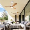 42 Inch Solid Wood Ceiling Fan With Remote And LED Light, Modern Farmhouse Ceiling Fan With Reversible DC Motor For Indoor Or Outdoor Use - 2 of 4