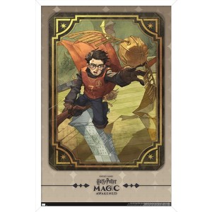 Trends International Harry Potter: Magic Awakened - Harry Quidditch Framed Wall Poster Prints - 1 of 4