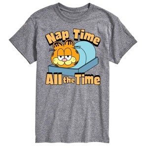 Men's - Garfield - Nap Time All The Time Short Sleeve Graphic T-Shirt - 1 of 4