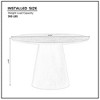 Sapphtopaz 47.24" Round Dining Table Kitchen Table Modern Wood Dining Table with Sturdy Cylindrical Base for Kitchen, Small Spaces - 3 of 4