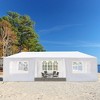 Karl Home | 10 Ft. X 30 Ft. White Water-Proof Party Tent With 7 Removable Sidewalls - 4 of 4