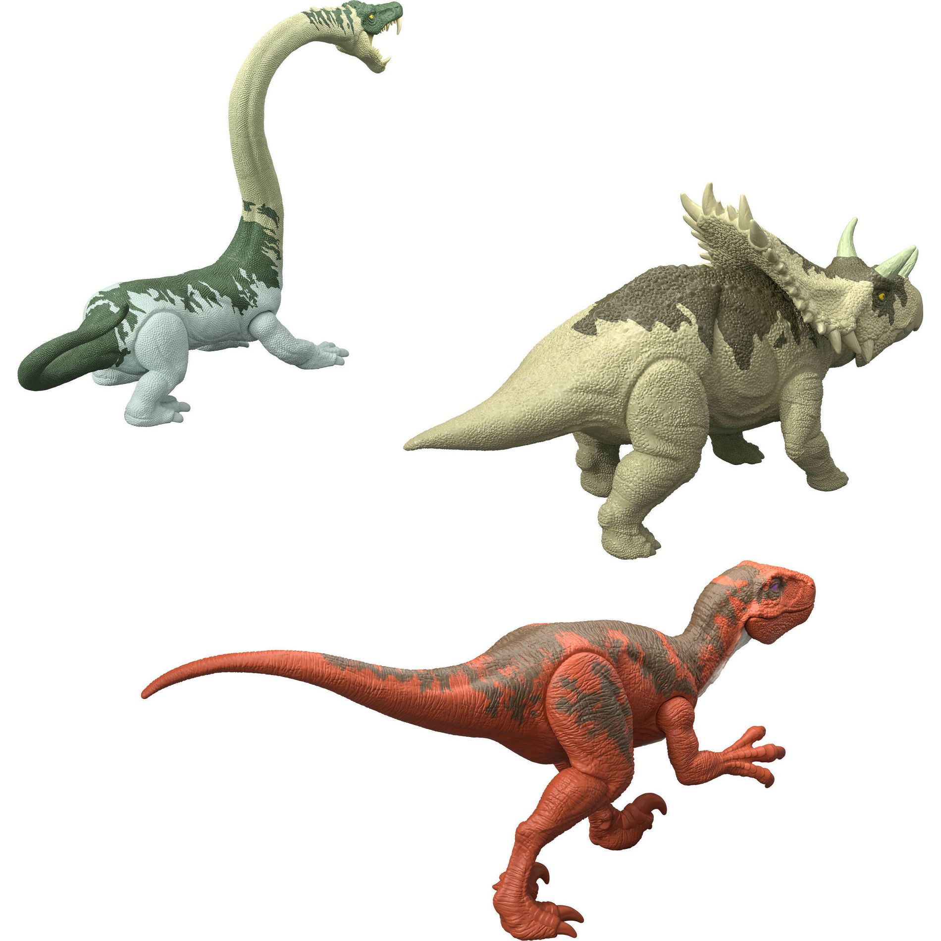 Jurassic World Legacy Collection Reimagined Attack Pack, Utahraptor & Chasmosaurus & Tanystropheus