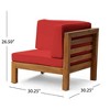 NicBex Modular Sectional Sofa Set, Outdoor Patio Sofa Set, 2-Piece Loveseat with Square Coffee Table, Acacia Wood Outdoor Couch Set - 3 of 4
