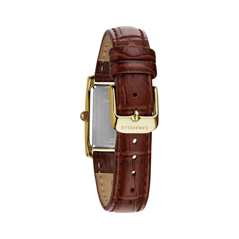 Caravelle designed by Bulova Ladies' Dress 3-Hand Quartz Watch, Rectangle Case, Roman Numeral, 3 of 5