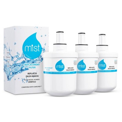 Mist Aqua-Pure Plus Replacement for Samsung DA29-00003G, DA29-00003F, DA29-00003B Refrigerator Water Filter (3pk)