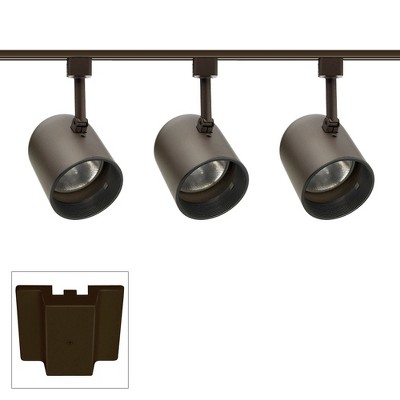  Juno 3-Light Round Back Bronze Floating Canopy Track Kit 