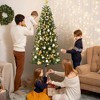 4.5/6/7.5/9 FT Artificial Christmas Tree, Christmas Tree with Decoration, Metal Base Easy Assembly for Home, Office, Party, Holiday Decor - 3 of 4
