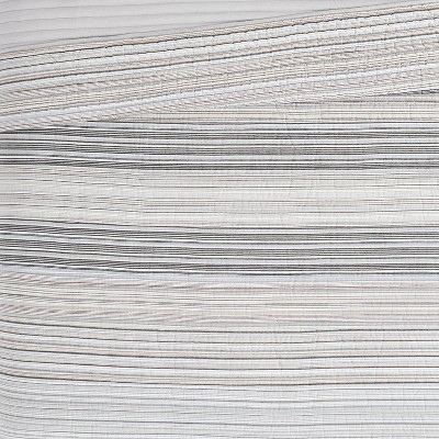 Gray Twin Microfiber Quilt Set with Striped Design