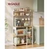 VASAGLE Bakers Rack with Power Outlet, 35.4 Inches Microwave Stand, Coffee Bar, 4 AC Outlets, with Adjustable Shelves, 8 S-Hooks, Basket, Spice Racks - image 2 of 4