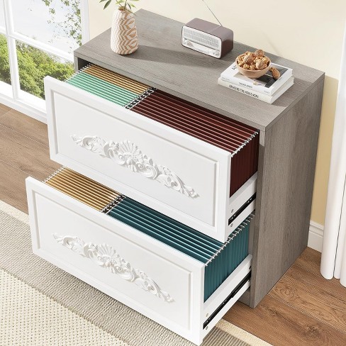 Tribesigns 2-Drawer File Cabinet, Modern Lateral Filing Cabinet with Printer Stand for Home Office - image 1 of 4