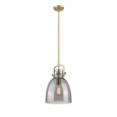 Newton Bell - 1 Light Stem Hung Pendant In Industrial Style-16.75 Inches Tall and 10 Inches Wide