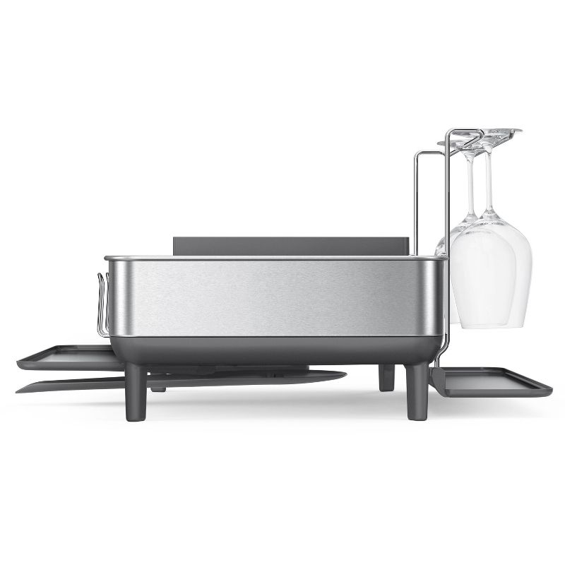 simplehuman Stainless Steel Frame Dish Rack Large Gray, 4 of 9