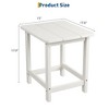 HDPE Adirondack Square Outdoor Side Table,Weather Resistant & Easy Assembly Patio End Tables,Durable Small Patio Table for Beach,Pool, Balcony, Porch - 2 of 4