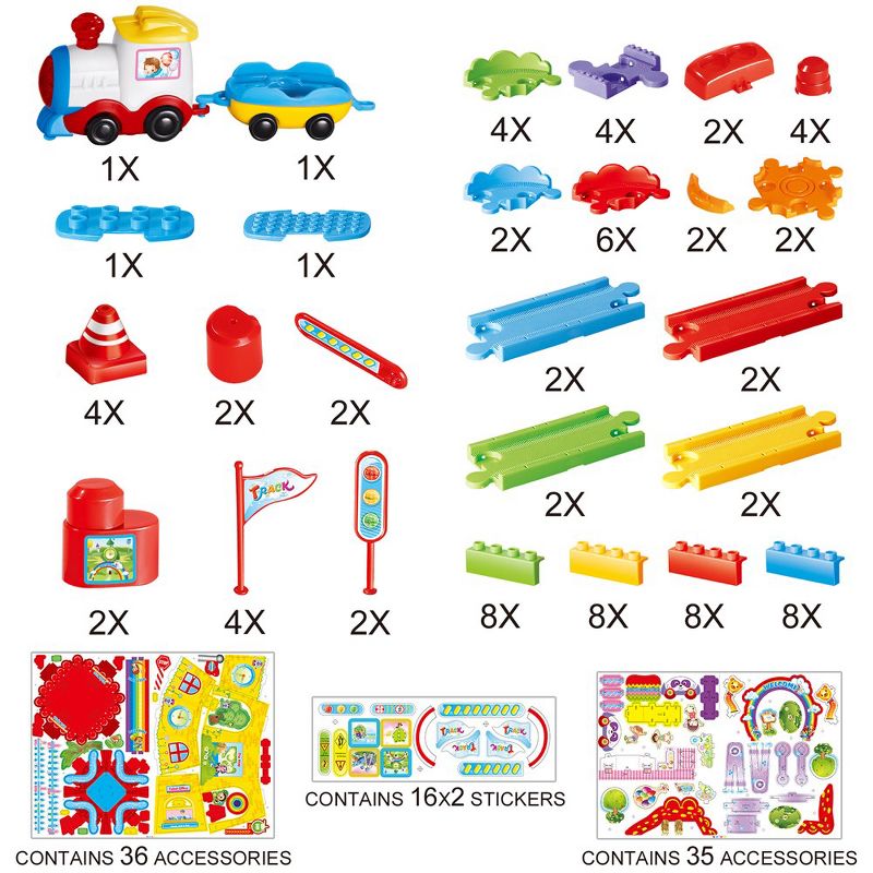 Fun Little Toys Electronic Musical Train Set with Tracks, 189 pcs, 2 of 7