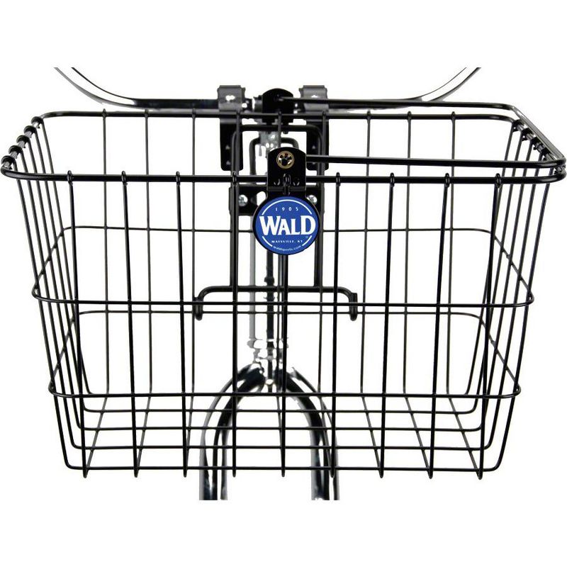 Wald 3133 Quick Release Front Mount Basket: Gloss Black, Dimensions: 11.75" x 8" x 9", 1 of 3