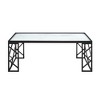Metal 3-Piece Coffee and End Table Set with Tempered Glass Top and Modern Design for Living Room - 2 of 4