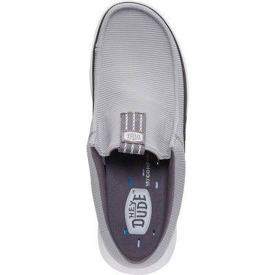 HEYDUDE Men Wally Hey2O Slip Rib Stretch , Flannel Grey/Gull Grey, M8 — фото 3