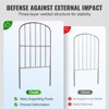 VEVOR Garden Fence, 24in(H) x11ft(L) Animal Barrier Fence, Underground Decorative Garden Fencing with 2 Inch Spike Spacing, Metal Dog Fence, 10 Pack - 4 of 4