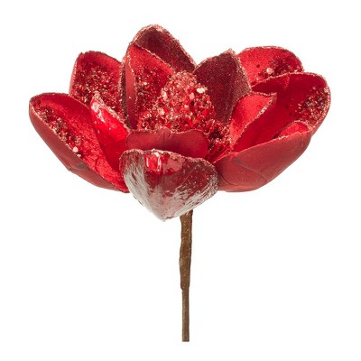 Melrose Velvet Magnolia Stem (Set of 6)