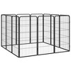 VidaXL 12-Panel Dog Playpen Black 19.7 in.x39.4 in. Powder-coated Steel - 3 of 4