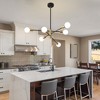 POWLIG Modern Sputnik Chandelier with Adjustable Height - Ceiling Fixture for Dining Room, Kitchen Island - 4 of 4