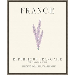 Amanti Art France Travel Poster French Lavender by Chayan Lewis Canvas Wall Art Print Framed 16 x 20-in. - 1 of 4