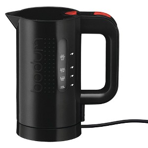 Bodum Bistro Electric Water Kettle 17 oz - Black: Travel Tea Kettle with Automatic Shut-Off, 700W, 1 Year Warranty - 1 of 4
