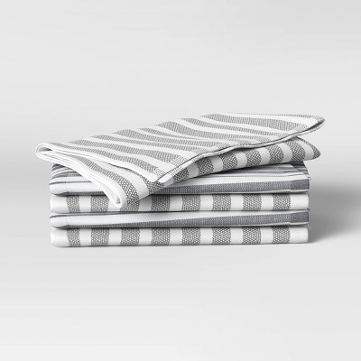 Diamond Border Terry Hand Towel Black/white - Threshold™ : Target