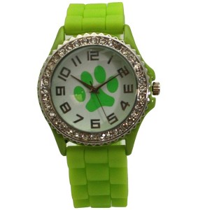Olivia Pratt Every Day Silicone Paw and Rhinestones Colorful Women Watch - 1 of 4