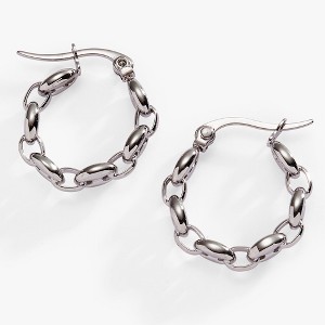 Alex and Ani Frozen Mariner Chain Hoop Earrings - 1 of 4