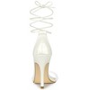 Allegra K Women's Opened Toe Clear Strap Stiletto Heel Lace Up Sandals - 3 of 4