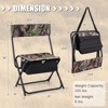 Gymax Camping Chair with Storage Lightweight Folding Seat with Insulated Cooler Bag & Metal Frame High-back Blind Chair 330 LBS Weight Capacity - 4 of 4
