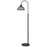 48" Metal Adjustable Height Floor Lamp Black - Cal Lighting