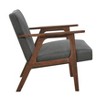 NicBex 1pc Accent Chair with Solid Rubberwood Frame Lounge Chair Reading Chair Comfy Chair Home Furniture for Living Room, Dark Gray - 4 of 4