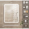 NicBex Bathroom Mirror,Rectangular White Framed Vanity Mirror,Dimmable Anti-Fog LED Wall Mirror for Bathroom,Living Room,Bedroom - 3 of 4