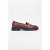 Bree - Burgundy Mate Platform Leather Loafers (Women) | Forever & Always Shoes - 2 of 3