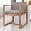 5-Piece Dining Table Set, Solid Acacia Wood Table with Iron Legs and 4 Matching Dining Chairs for Kitchen or Dining Room - 2 of 4