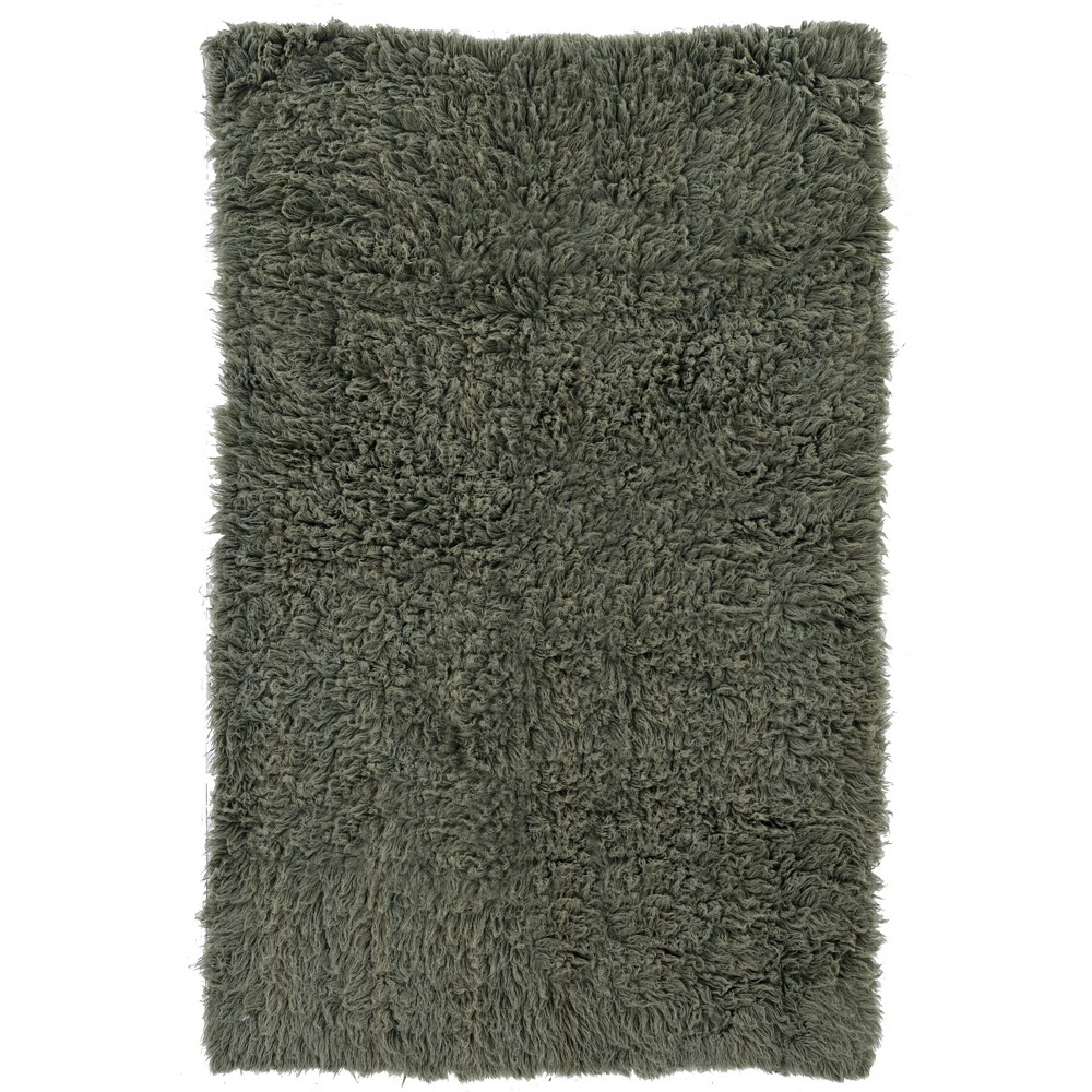 2'x6' New Flokati Accent Rug Olive - Linon