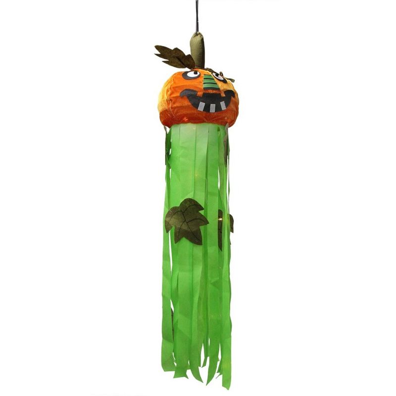 Northlight 46" Prelit LED Jack-O-Lantern Pumpkin Hanging Halloween Decoration - Orange, 2 of 3