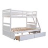 Grungis Twin over Full Loft Bed with Storage Drawers and Guardrail,Modern Bunk Bed Can Divided Into 2 Beds,Loft and Bunk Bed for Bedroom - 3 of 4