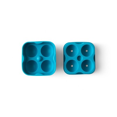 Houdini Blue Silicone 4-Cavity Ice Sphere Mold