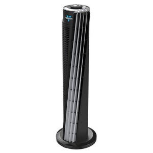 Vornado 29" 143 Whole Room Air Circulator Tower Fan with Remote Black: Quiet, Programmable, Indoor Use, 3 Speeds, ETL Listed - 1 of 3