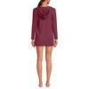 Lands' End Women's Cotton Jersey Long Sleeve Hooded Swim Cover-up Dress - 2 of 3