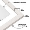 Americanflat 28x40 Picture Frame with Polished Plexiglass - Use as 24x36 Frame with Mat or 28x40 Frame Without Mat - Hudson Collection - White - 3 of 4
