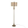 LumiSource Ashland 63" Contemporary Metal Floor Lamp in Gold with Off-White Linen Shade: UL Listed, 1-Way Switch - 2 of 4