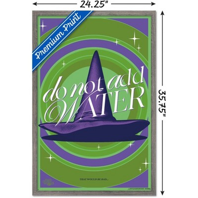 Trends International The Wizard Of Oz - Do Not Add Water Framed Wall Poster Prints Barnwood Framed Version 22.375" x 34"