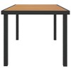 vidaXL Patio Table Brown 55.1 inches x35.4 inches x29.1 inches  Aluminum and WPC - 3 of 4