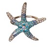 C&F Home Sea Star Rhinestone Cotton Napkin Machine Washable Ring Set of 4 - 2 of 2
