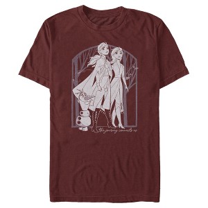 Men's Frozen 2 Sister Forest Frame T-Shirt - 1 of 4