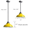 Claxy Yellow Pendant Light Fixture Dome Kitchen Islands Hanging Light Metal Rod - 2 of 4